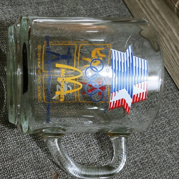 Vintage 1984 McDonalds LA Olympics Glass Coffee Mug Cups Set of 6 - Picture 6 of 8